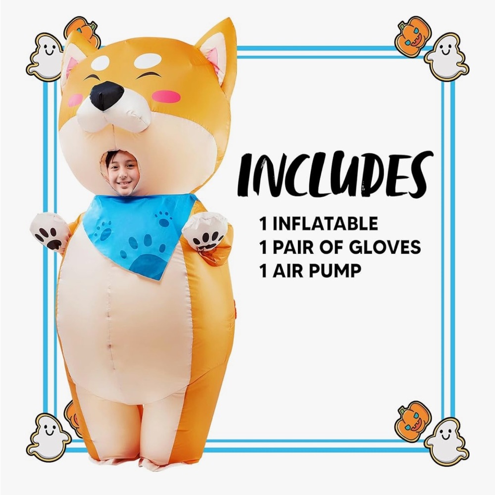 Spooktacular Creations -Full body Shiba Inu inflatable costume size 7-10 years - Picture 4 of 7